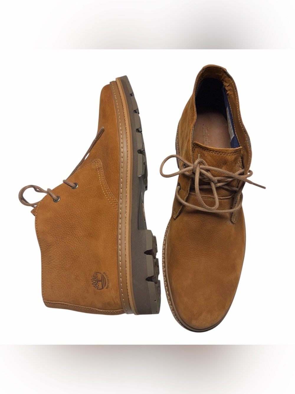 Timberland Mens 11 Port Union Waterproof Chukka Boots Brown TimberDry Leather
